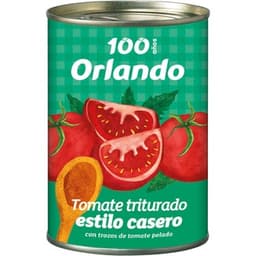 Tomate natural triturado extra al estilo casero sin gluten lata 400 g - Orlando