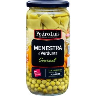 Menestra de verduras gourmet con espárragos de Navarra frasco 400 g neto escurrido - Pedro Luis