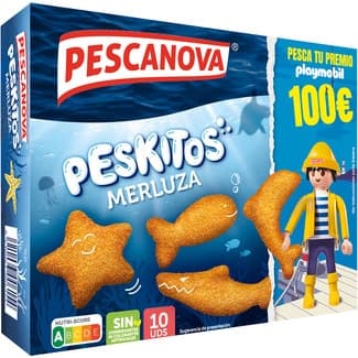 Peskitos merluza empanada 10 unidades estuche 400 g - Pescanova