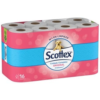 Papel higiénico Cuidado Completo Original 2 capas paquete 16 rollos - Scottex