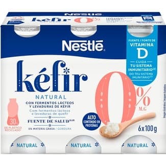 Kéfir natural 0% m.g. pack 6 unidades 100 g - Nestle