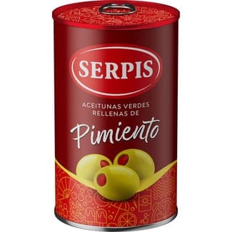 Aceitunas rellenas de pimiento Sin Gluten lata 130 g neto escurrido - Serpis