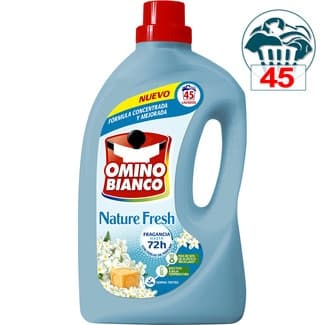 Detergente líquido Nature Fresh botella 45 dosis - Omino Bianco