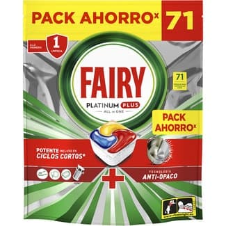 Detergente lavavajillas Platinum Plus All in 1 bolsa 71 pastillas - Fairy