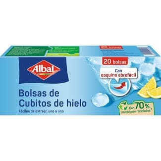 Bolsas de cubitos de hielo con abrefácil caja 20 unidades - Albal