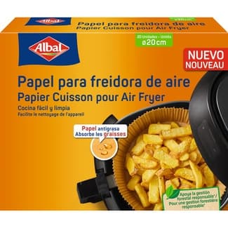 Papel para freidora de aire 20cm paquete 20 unidades - Albal