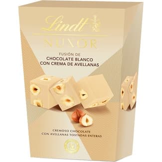 Bombones de chocolate blanco con avellanas tostadas estuche 150 g - Lindt Nuxor