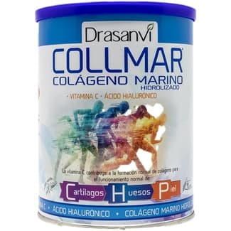 Collmar colágeno marino hidrolizado para cartílagos huesos y piel envase 275 g con vitamina C y ácido hialurónico - Drasanvi