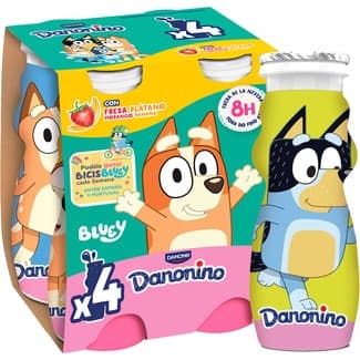 Bebedino líquido sabor plátano y fresa pack 4 unidades 100 g - Danone Danonino