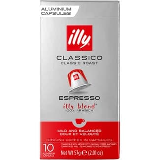 Classico café espresso 100% arábica estuche 10 cápsulas compatibles con máquinas Nespresso - Illy