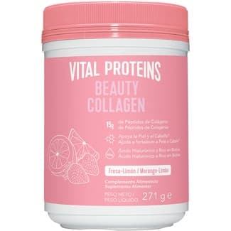Péptidos de colágeno con ácido hialurónico y biotina sabor fresa y limón bote 271 g - Vital Proteins
