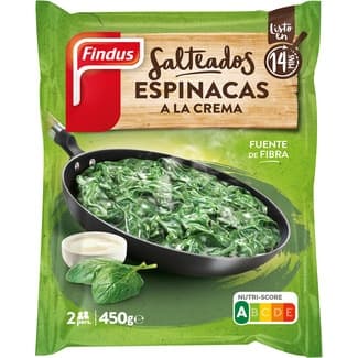 Espinacas a la crema tradicionales para microondas y sartén 2 raciones bolsa 450 g - Findus