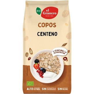 Bio copos de centeno de cultivo ecológico sin aceite de palma bolsa 500 g - El Granero