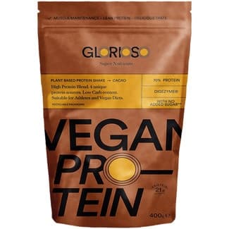 Super Nutrients proteína vegana sabor cacao envase 400 g - Glorioso
