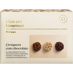 Croquers de almendra caramelizada a los tres chocolates negro leche y blanco estuche 150 g - Club Del Gourmet