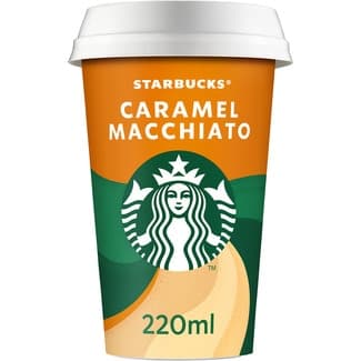 Chilled cup Caramel Macchiato bebida láctea de café con leche y caramelo vaso 220 ml - Starbucks