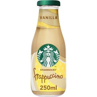 Frappuccino bebida láctea de café arábica con leche y vainilla baja en grasa botella 250 ml - Starbucks