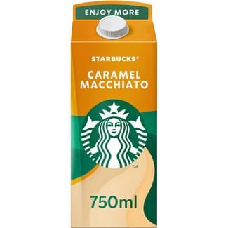 Chilled coffee Caramel Macchiato bebida láctea de café con leche y caramelo brik 750 ml - Starbucks