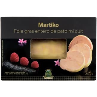 Foie gras entero de pato cocido mi cuit sin gluten envase 325 g - Martiko