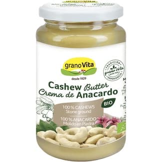 Crema de anacardo ecológica sin gluten y sin aceite de palma tarro 350 g - Granovita