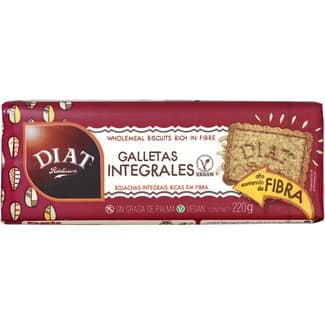 Galletas integrales sin aceite de palma paquete 220 g - Diat Radisson