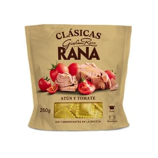 Pasta fresca ravioli al huevo relleno de atún y tomate 2 raciones envase 250 g - Giovanni Rana