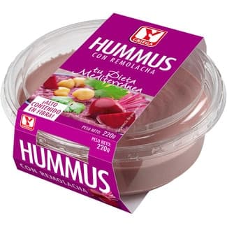 Hummus con remolacha sin gluten sin lactosa tarrina 220 g - Ygriega