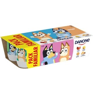 Yogur de sabores 2 fresa+ 2 macedonia+ 2 limón+ 2 galleta sin gluten pack 8 unidades 120 g - Danone