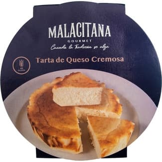 Tarta de queso cremosa sin gluten envase 500 g - Malacitana