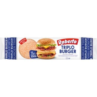 Pan triple burger con sésamo bolsa 240 g - Roberto
