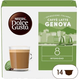 Café latte Genova intensidad 8 estuche 14 cápsulas - Nescafe Dolce Gusto