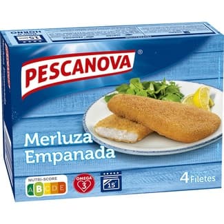 Filetes de merluza empanados 4 unidades estuche 340 g - Pescanova