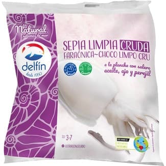 Sepia limpia cruda bolsa 400 g neto escurrido - Delfin