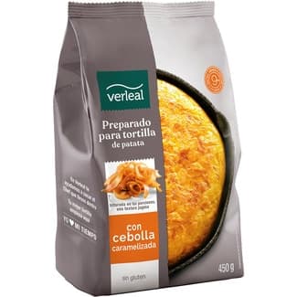 Preparado para tortilla de patata con cebolla caramelizada sin gluten bolsa 450 g - Verleal