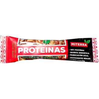 Barrita de proteínas con nueces y berries envase 40 g - Miterra