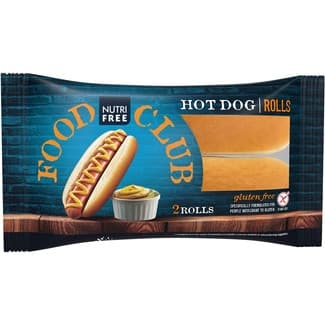 Food Club Hot Dog pan de perritos sin gluten 2 unidades paquete 65 g - Nutrifree