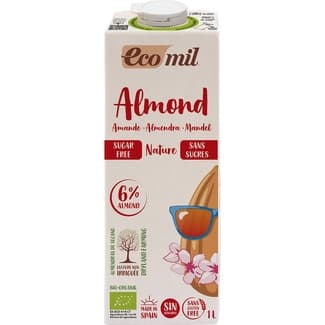 Bebida de almendra 6% almendra ecológica sin azúcares envase 1 l - Ecomil