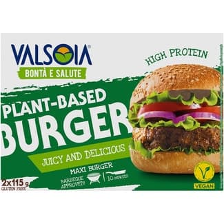 Super hamburguesa plant-based sin gluten y sin lactosa 2 unidades envase 230 g - Valsoia