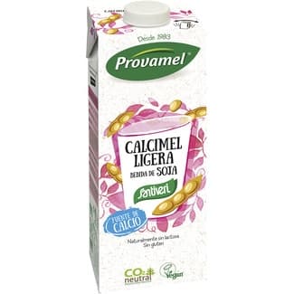 Calcimel Ligera bebida de soja enriquecida con calcio sin gluten y sin lactosa envase 1 l - Provamel