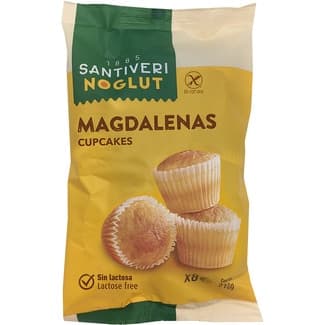 Magdalenas sin gluten y sin lactosa bolsa 170 g - Santiveri Noglut