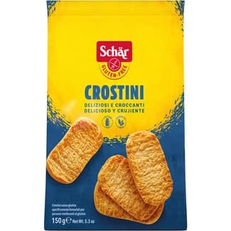 Crostini panecillos tostados sin gluten y sin lactosa envase 150 g - Schar