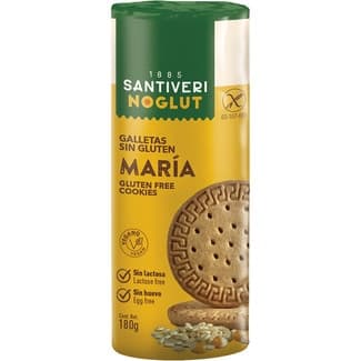 Galletas María sin gluten y sin lactosa envase 180 g - Santiveri Noglut