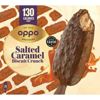 Helado de galleta crujiente y caramelo salado 3 unidades estuche 240 ml - Oppo Brothers