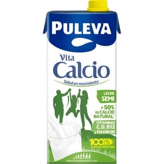 Leche semidesnatada enriquecida con calcio brik 1 l - Puleva