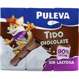 Batido Tido de chocolate sin gluten y sin lactosa pack 6 briks 200 ml - Puleva