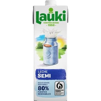 Leche semidesnatada brik 1 l - Lauki