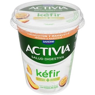 Kéfir con trozos de melocotón y maracuyá envase 380 g - Danone Activia