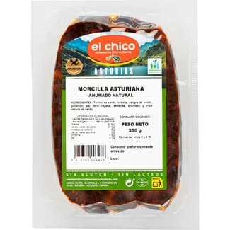 Morcilla asturiana ahumado natural sin gluten sin lactosa envase 250 g - El Chico
