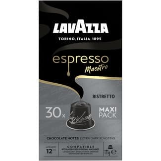 Café Espresso Maestro Ristretto intensidad 12 estuche 30 cápsulas compatibles con máquinas Nespresso - Lavazza