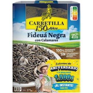 Fideuá negra con calamares envase 275 g - Carretilla